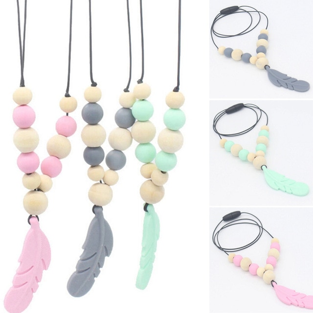 Silicone Beads Mom Teething Necklace